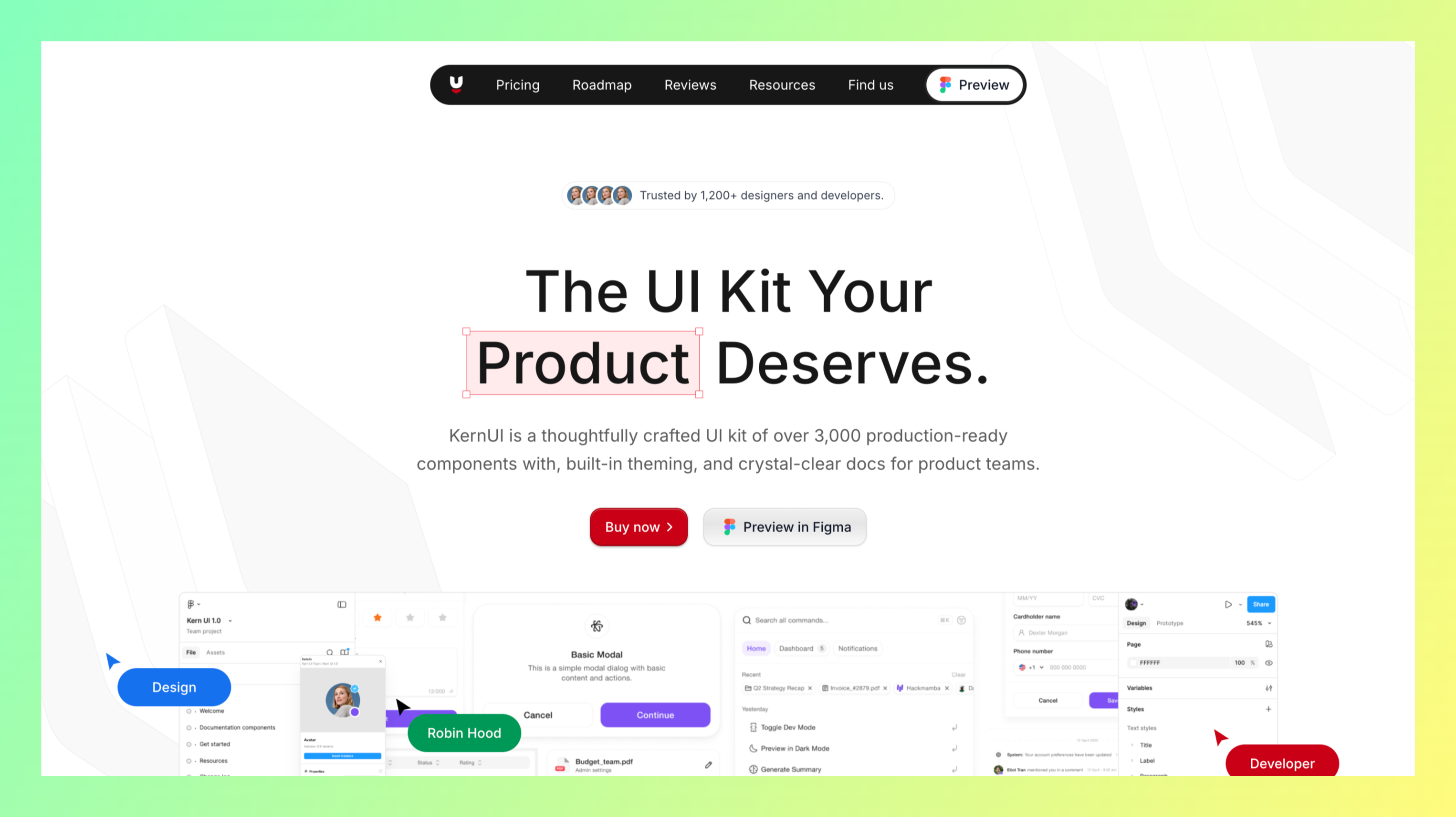 Kern UI project screenshot